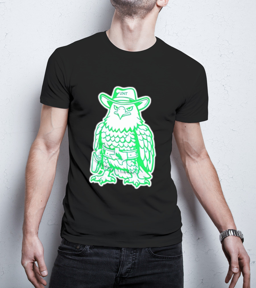 North Texas Mean Green Eagle UNT Cowboy Hat T-Shirt