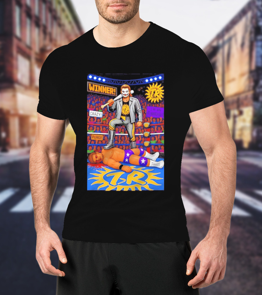 Winner Crazy Purge TR Wrestling Victory 8 Bit T-Shirt