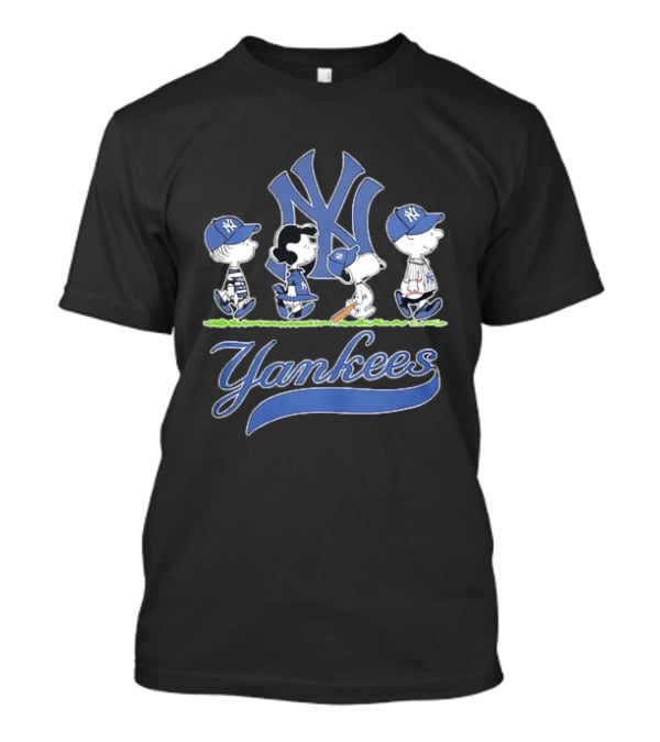 Peanuts Gang Yankees NY Vintage Baseball Characters T-Shirt