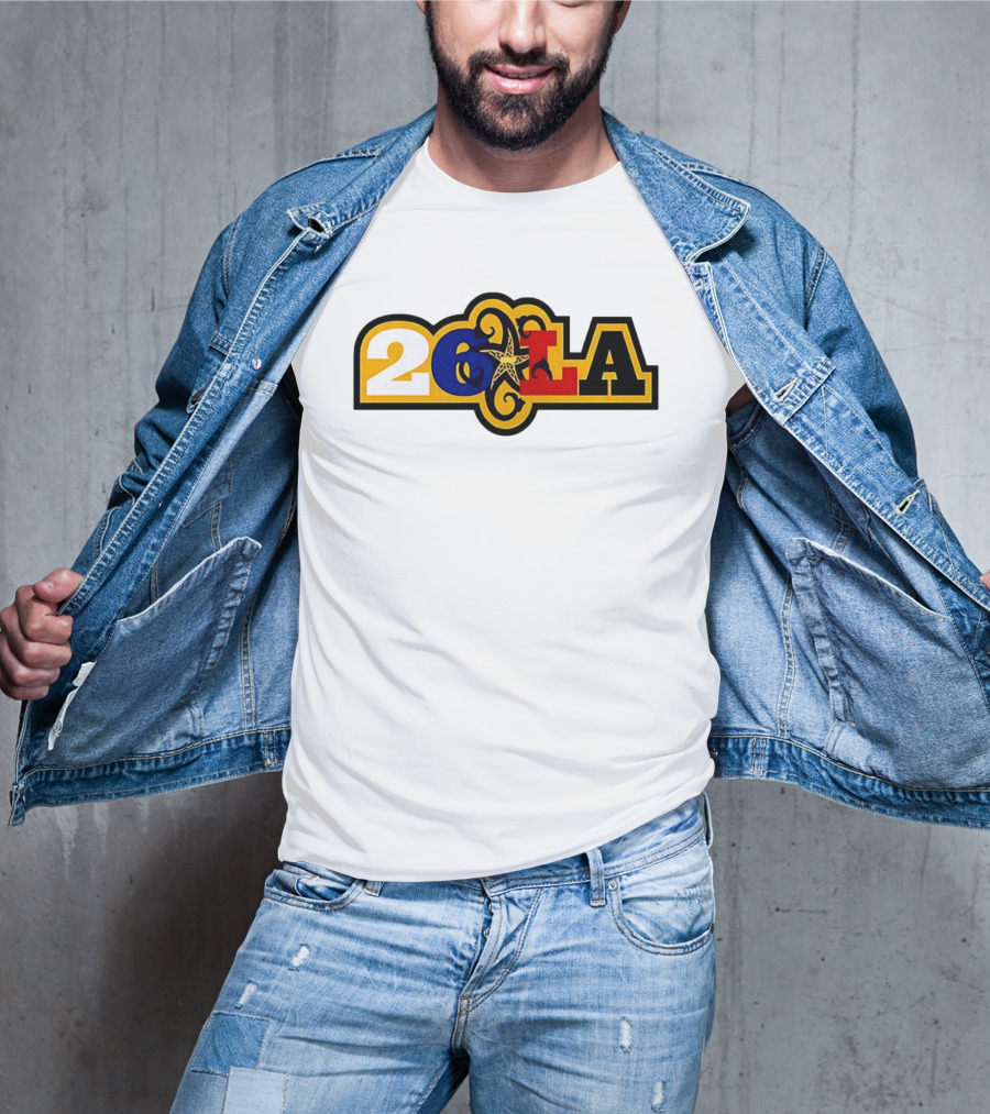 26 LA Bricks And Wood Los Angeles Lakers Stylized T-Shirt