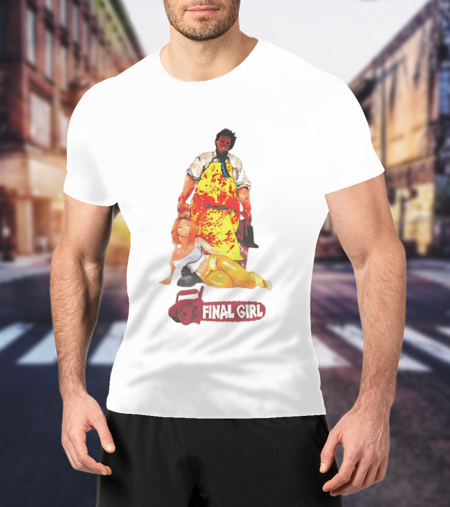 Texas Chain Saw Massacre Leatherface Final Girl Horror T-Shirt