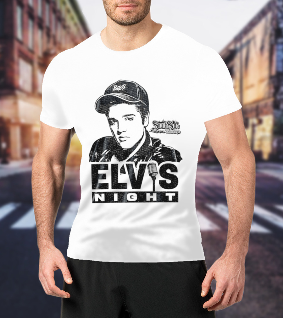 Elvis Night South Side Saturdays Bolt Hat Microphone T-Shirt