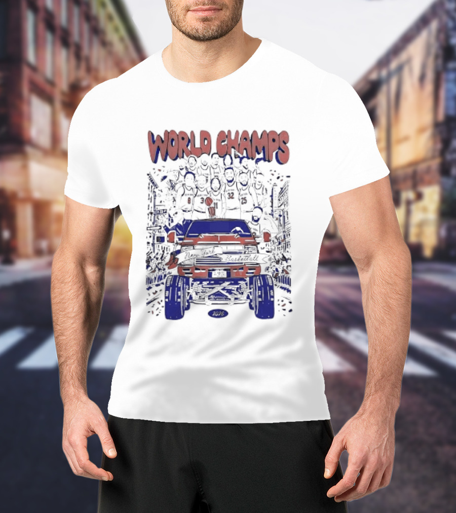 New York Knicks World Champs 2026 Celebration Parade Truck T-Shirt