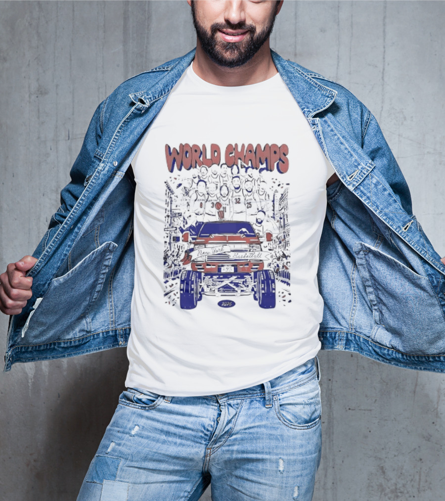 New York Knicks World Champs 2026 Celebration Parade Truck T-Shirt