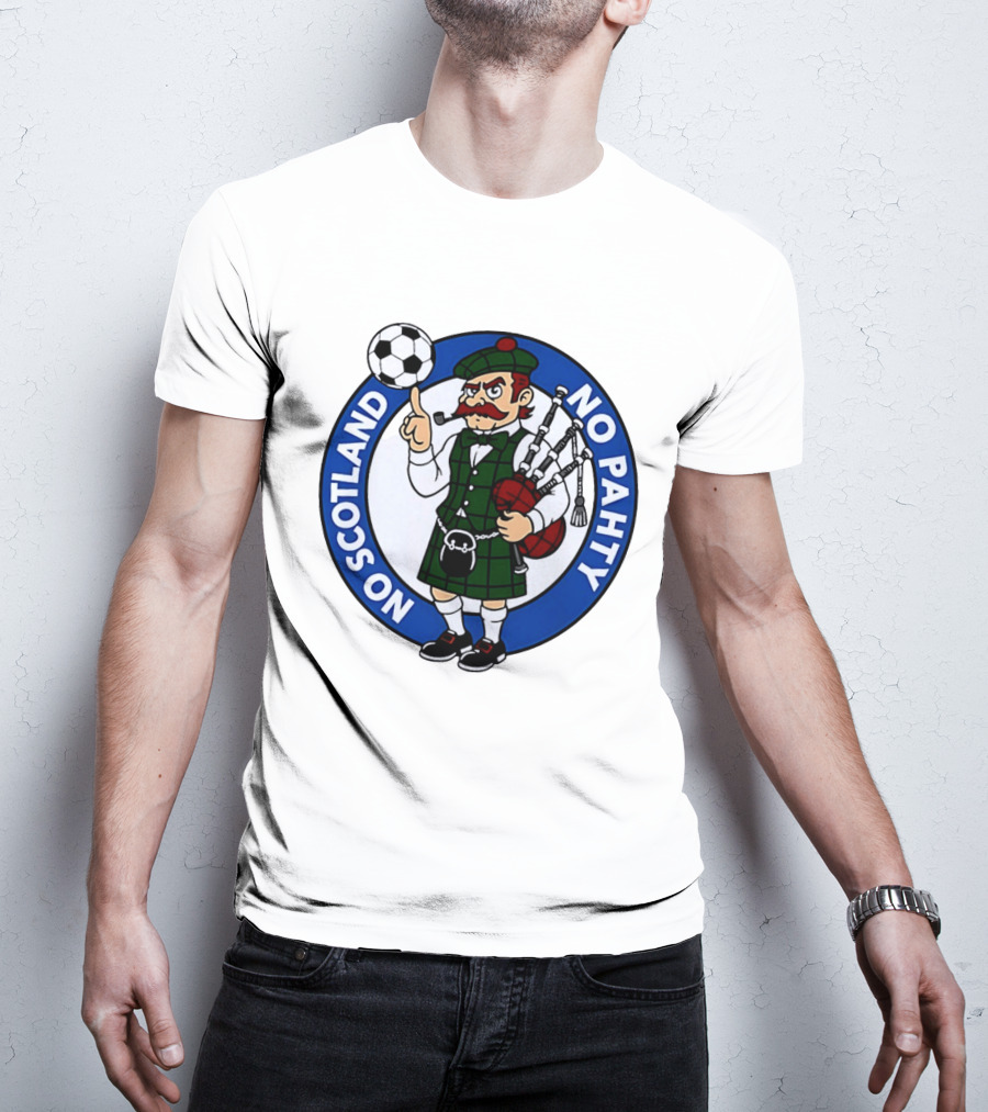 Scottish Football No Scotland No Pahty Bagpipes Soccer Fun T-Shirt