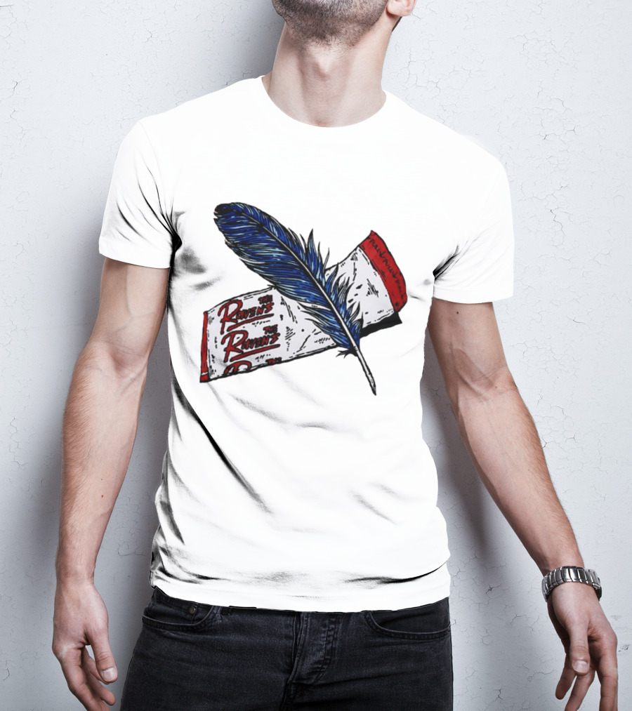 The Ravens Hirotton Blue Feather Pull Pull Pull T-Shirt