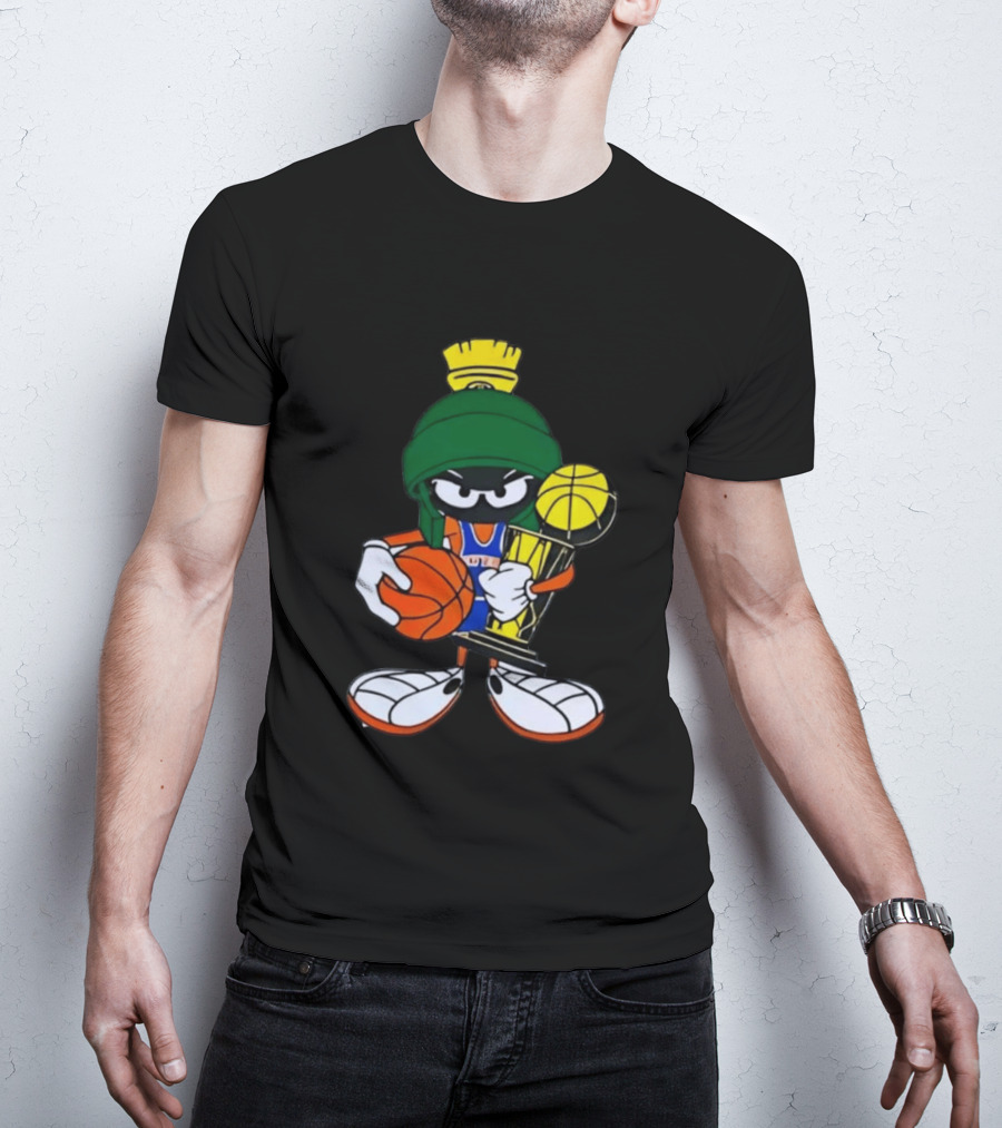 Marvin The Martian NBA Basketball Champion With Trophy T-Shirt