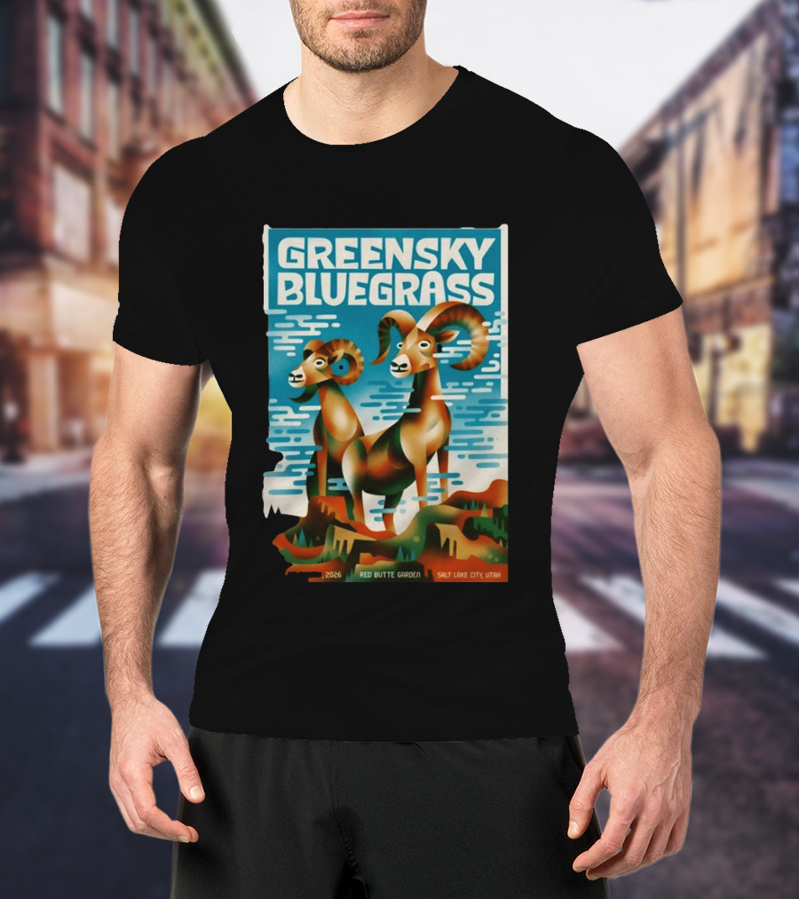 Greensky Bluegrass June 17 2026 Red Butte Garden Salt Lake City Utah Rams T-Shirt