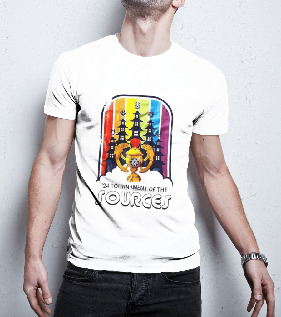 24 Tournament Of The Sources Trophy With Pagoda Silhouette And Rainbow T-Shirt