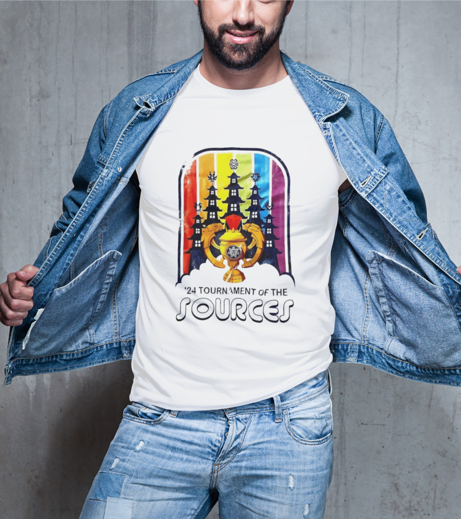 24 Tournament Of The Sources Trophy With Pagoda Silhouette And Rainbow T-Shirt
