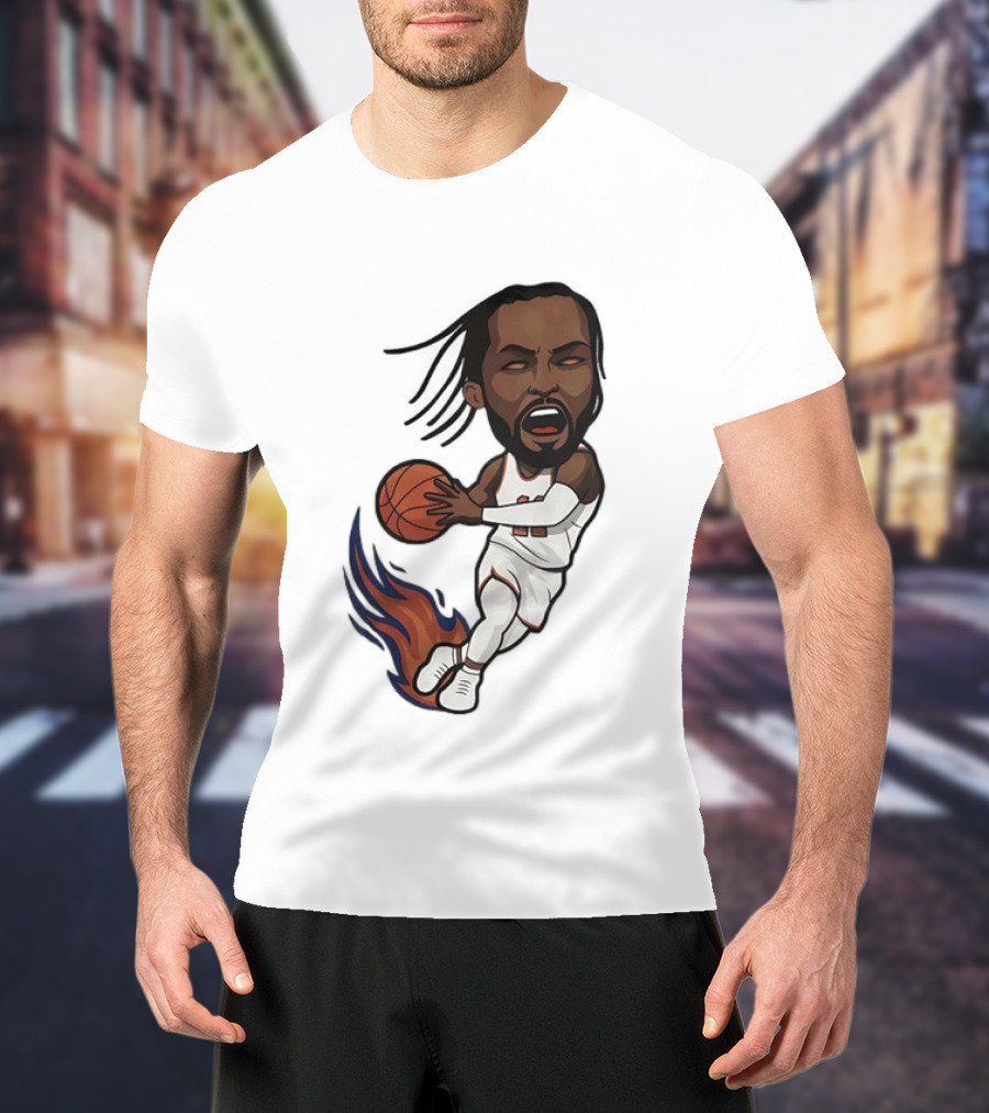 Jalen Brunson Burner New York Knicks Basketball Player Flame T-Shirt