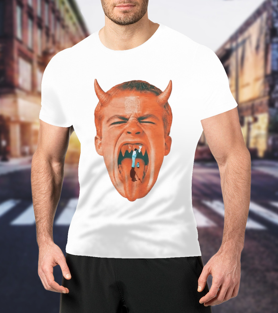 Cleaner Inside Devil Horned Head Yelling T-Shirt