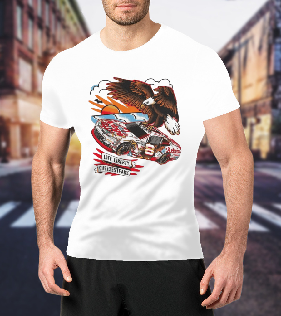 JR Motorsports Arby's Life Liberty Cheesesteaks Racing Car Eagle T-Shirt