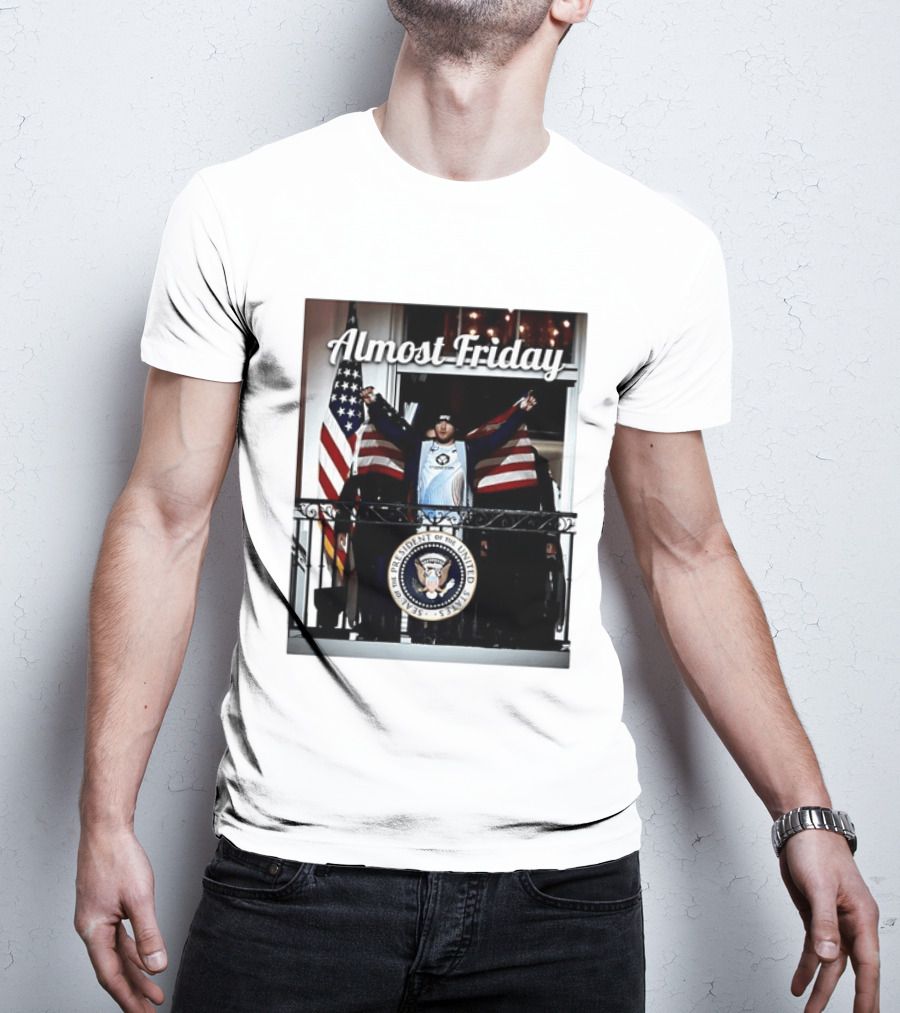 Almost Friday Justin Gaethje UFC Freedom 250 Presidential Seal American Flag T-Shirt