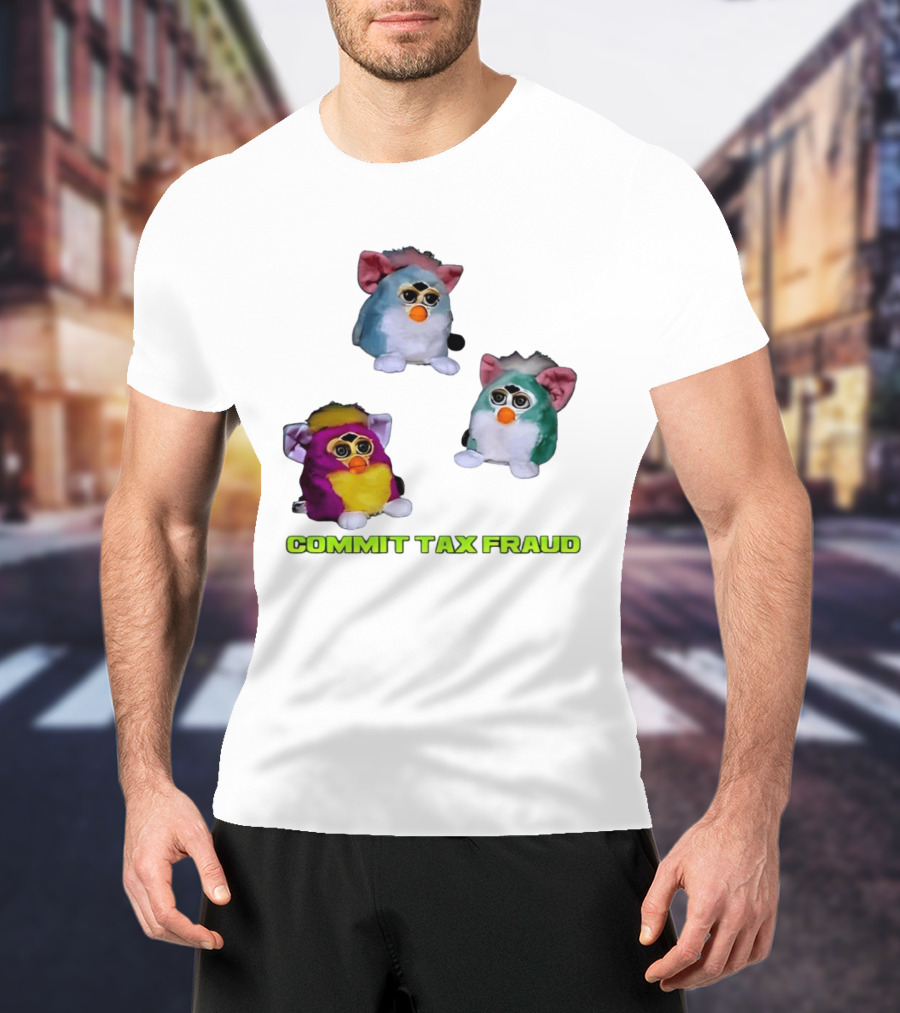 Furby Aesthetic Commit Tax Fraud Multi Color Collection T-Shirt