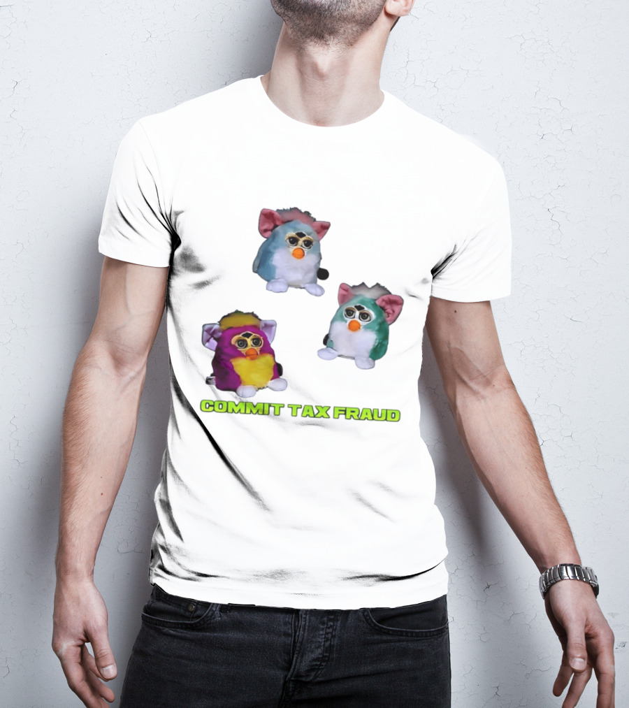 Furby Aesthetic Commit Tax Fraud Multi Color Collection T-Shirt