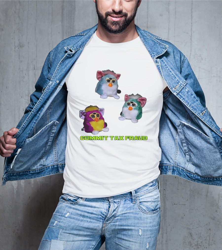 Furby Aesthetic Commit Tax Fraud Multi Color Collection T-Shirt