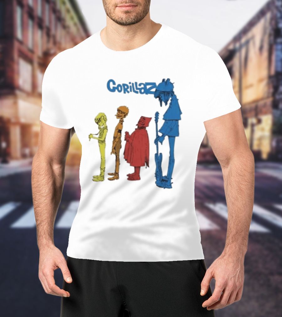 Gorillaz Concert Characters Art Tottenham Stadium Event T-Shirt