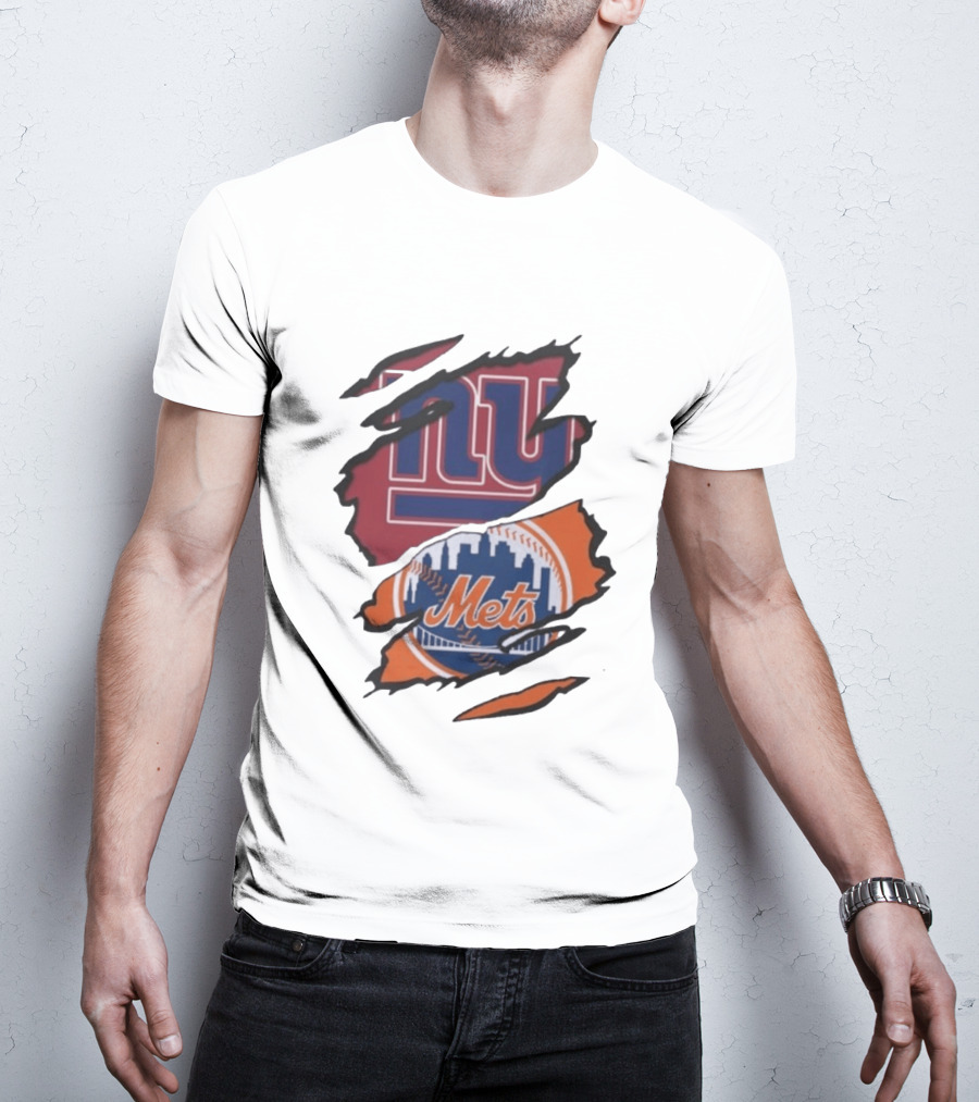 New York Giants NY Mets Beneath The Surface Fan T-Shirt