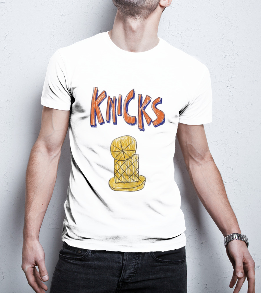 Knicks Hand Drawn NBA Champions Trophy T-Shirt