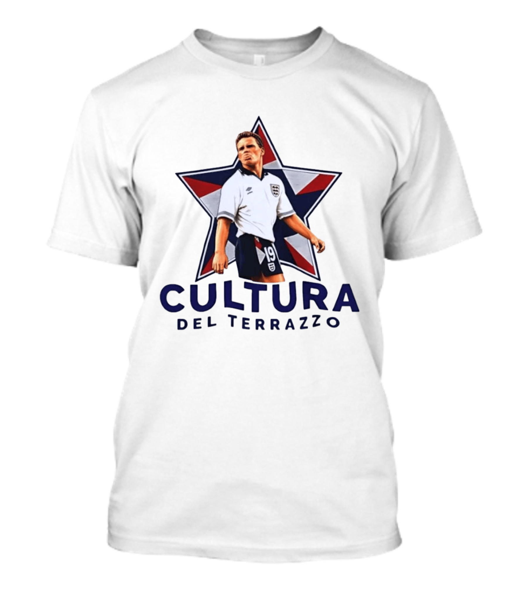 Paul Gascoigne England 19 Cultura Del Terrazzo Star T-Shirt