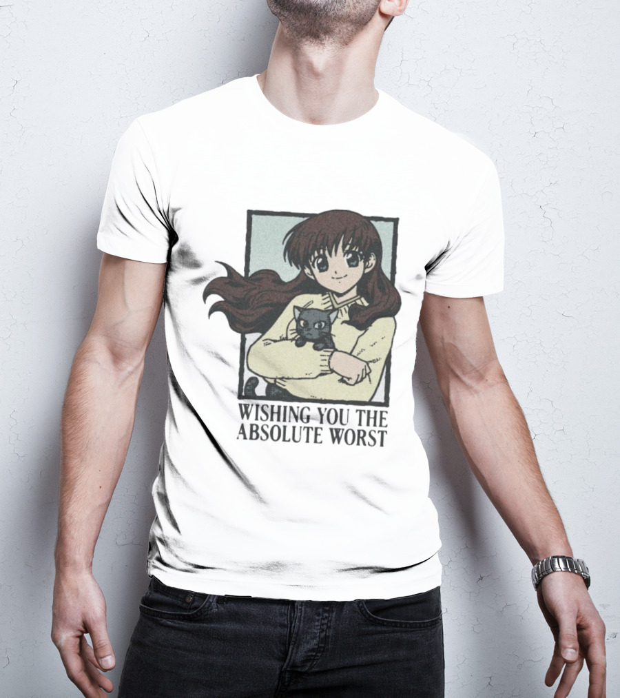Wishing You The Absolute Worst Anime Girl Cat Scene T-Shirt