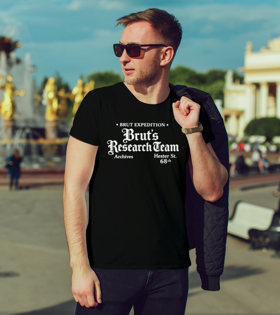 Brut Expedition Brut's Research Team Archives Hester St. 68th T-Shirt