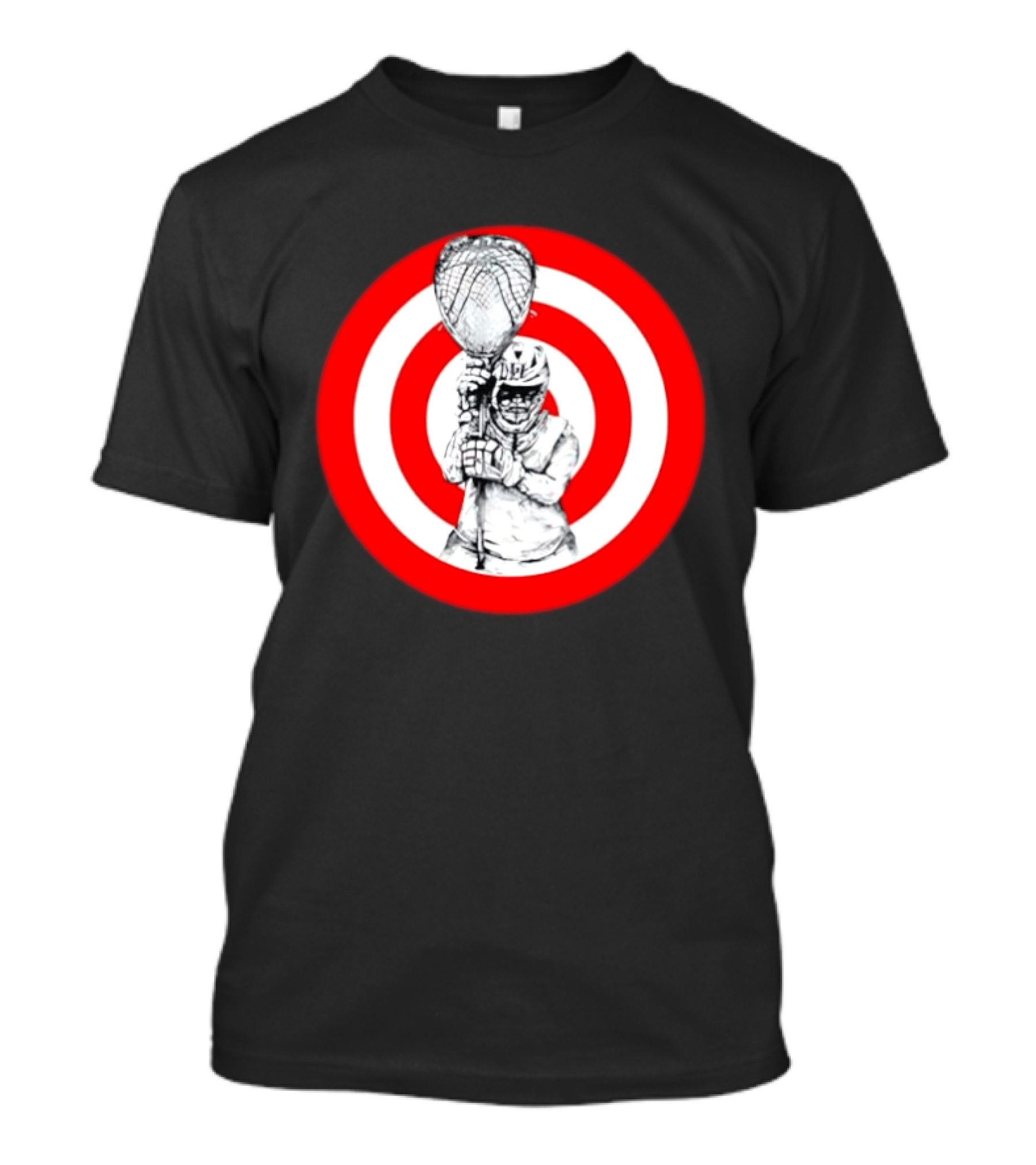 Lacrosse Player Bullseye Target Sport Athlete Competition Training Practice Goalkeeper T-Shirt