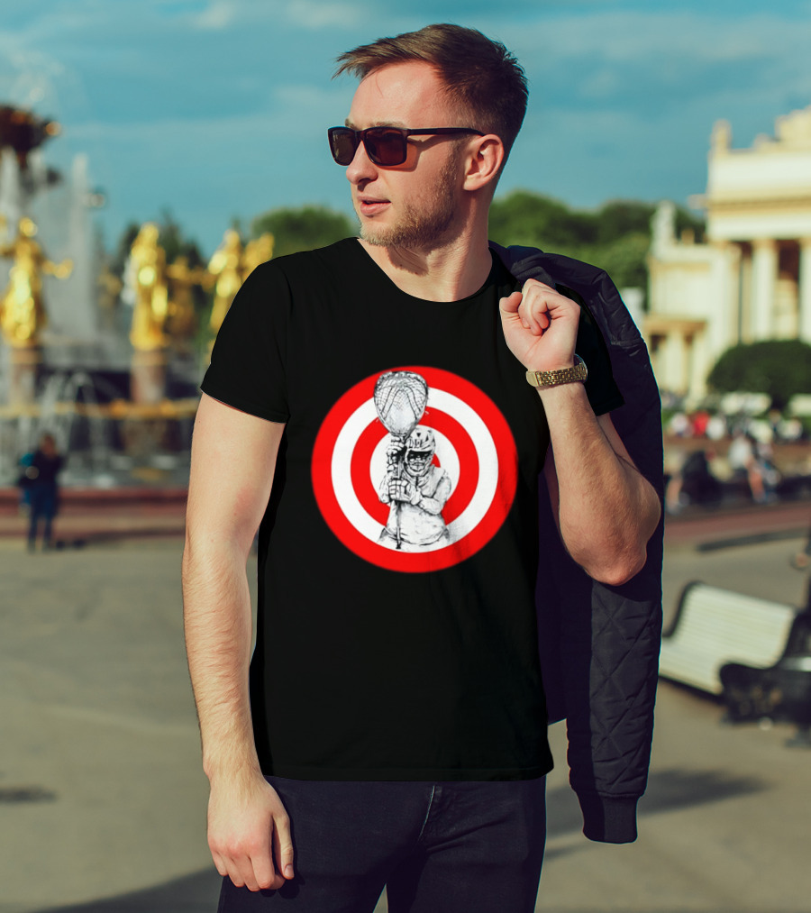 Lacrosse Player Bullseye Target Sport Athlete Competition Training Practice Goalkeeper T-Shirt