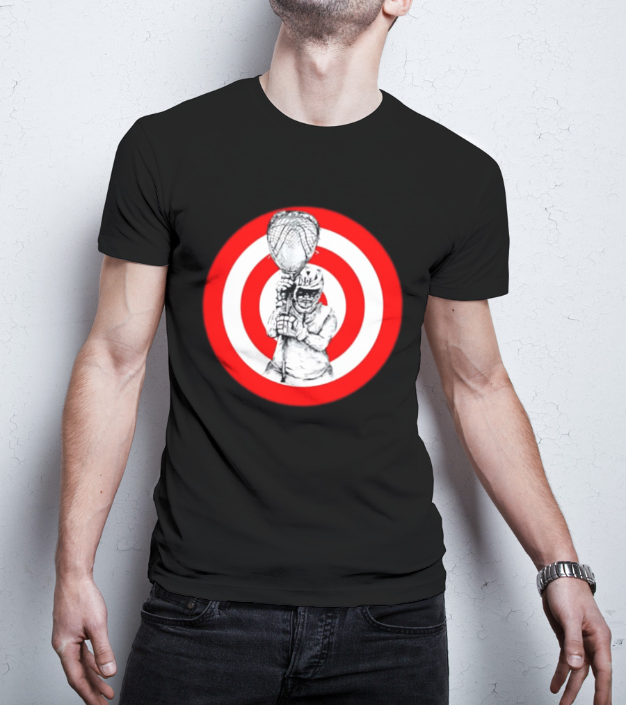 Lacrosse Player Bullseye Target Sport Athlete Competition Training Practice Goalkeeper T-Shirt