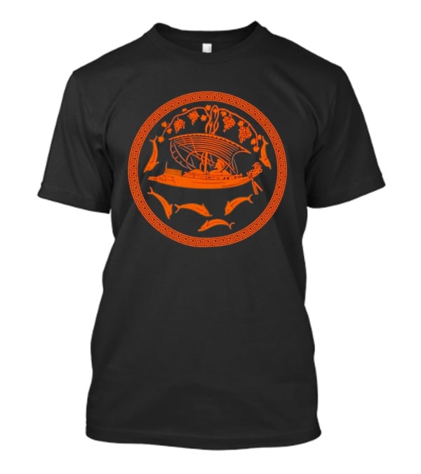 Dionysos Greek Mythology Voyage With Dolphins And Grapes T-Shirt