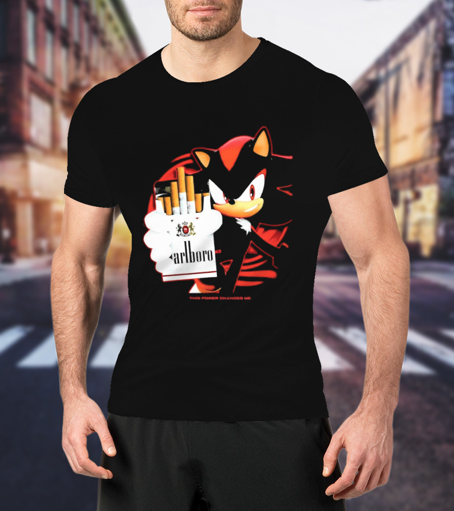 Shadow The Hedgehog Marlboro Cigarettes This Power Changes Me T-Shirt