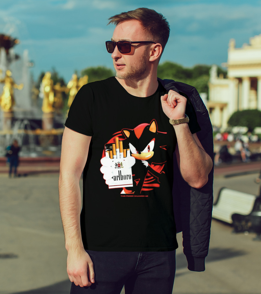 Shadow The Hedgehog Marlboro Cigarettes This Power Changes Me T-Shirt