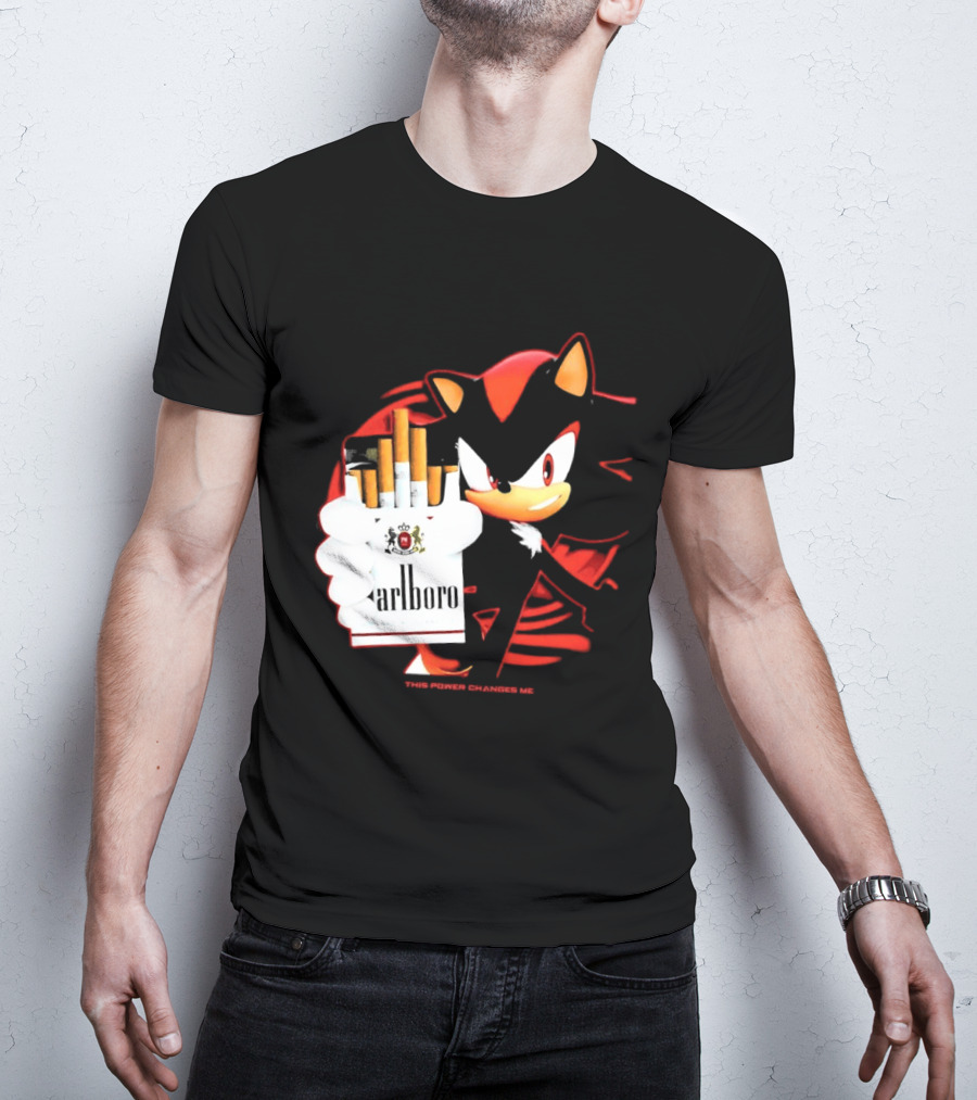 Shadow The Hedgehog Marlboro Cigarettes This Power Changes Me T-Shirt