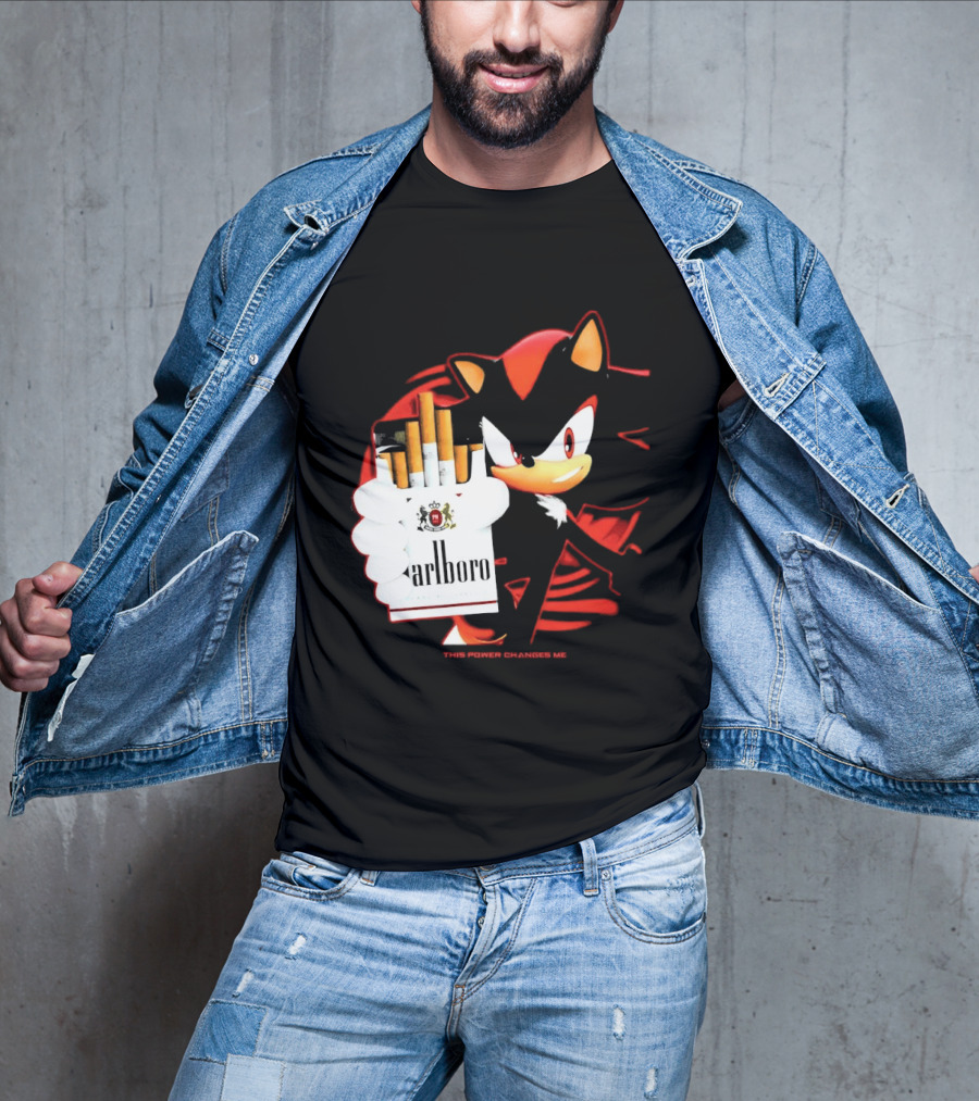 Shadow The Hedgehog Marlboro Cigarettes This Power Changes Me T-Shirt