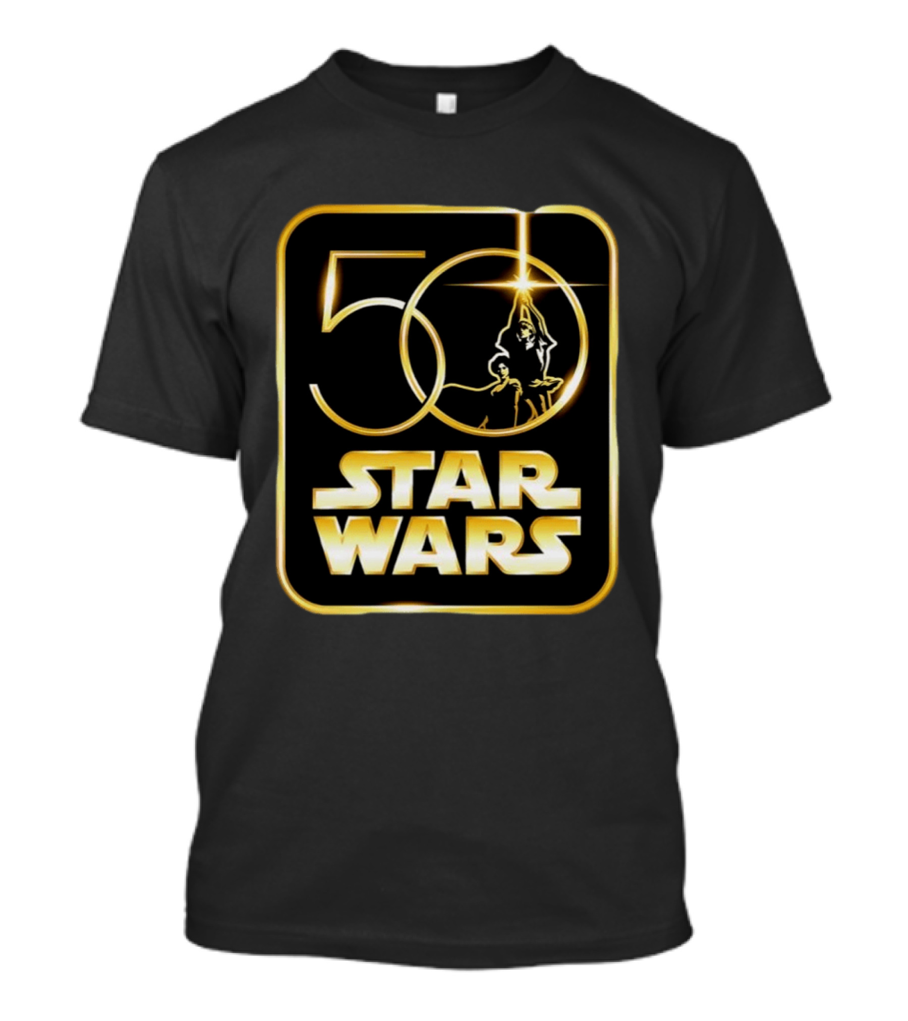50 Year Anniversary Star Wars Luke Skywalker Princess Leia T-Shirt