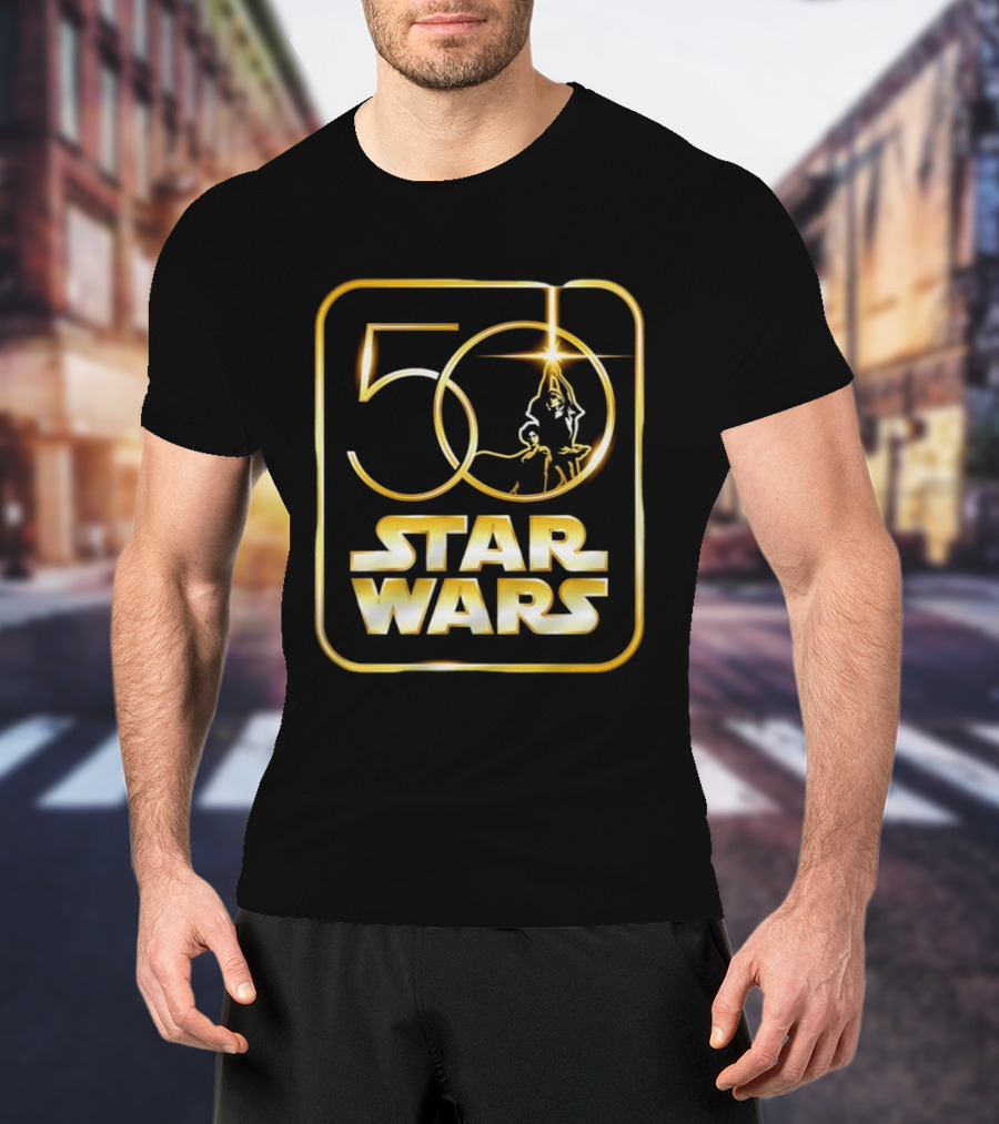 50 Year Anniversary Star Wars Luke Skywalker Princess Leia T-Shirt