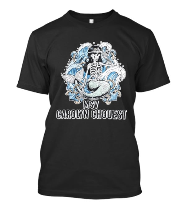 Skeleton Mermaid With Night Vision Goggles MSV Carolyn Chouest T-Shirt