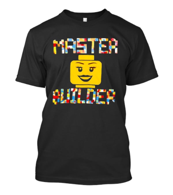 Master Builder Lego Minifigure Face Block Head T-Shirt