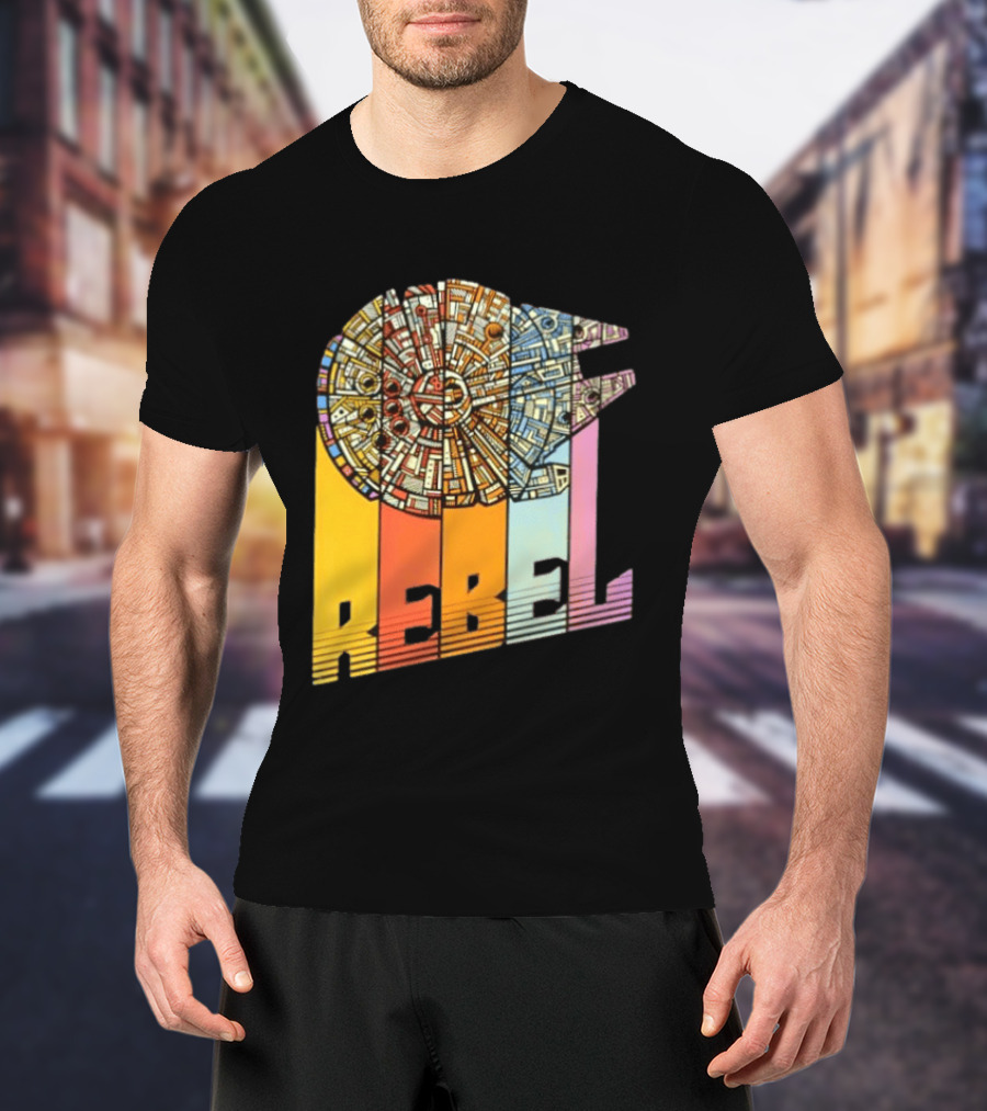 Millennium Falcon REBEL Star Wars Spaceship Movie T-Shirt