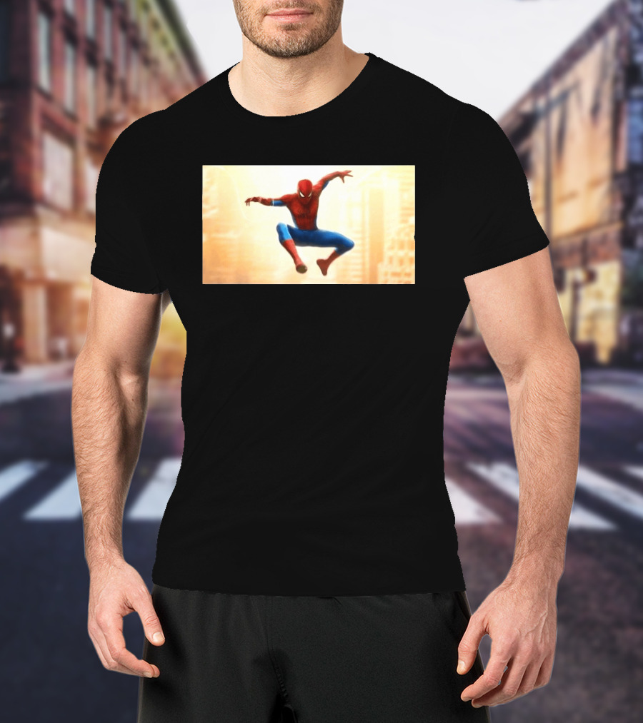 Spider Man Brand New Day July 2026 Jumping Action Pose Classic Suit T-Shirt