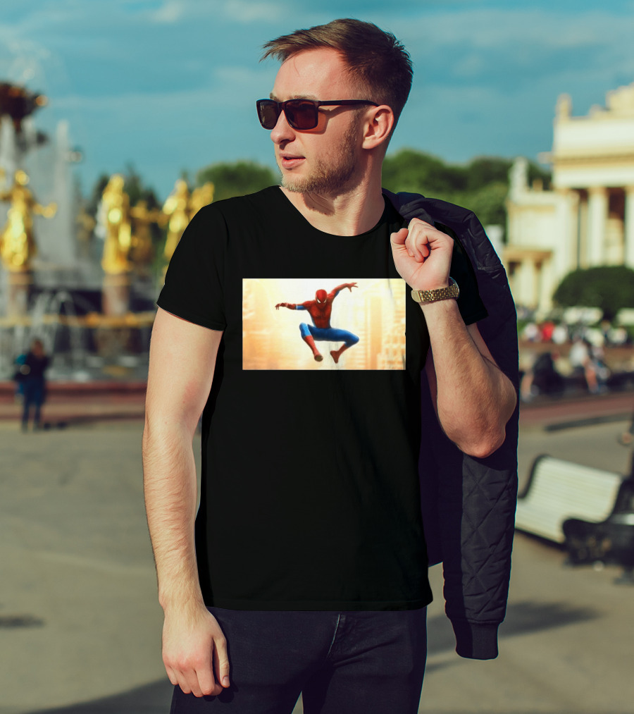 Spider Man Brand New Day July 2026 Jumping Action Pose Classic Suit T-Shirt