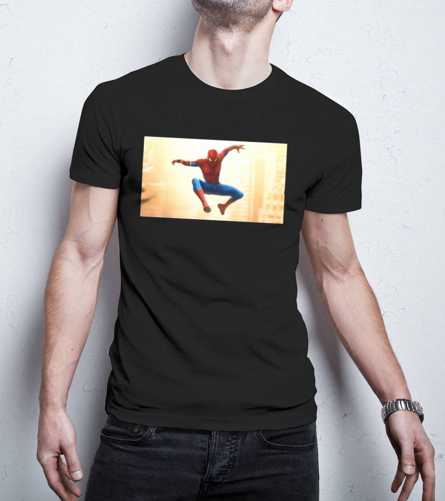 Spider Man Brand New Day July 2026 Jumping Action Pose Classic Suit T-Shirt