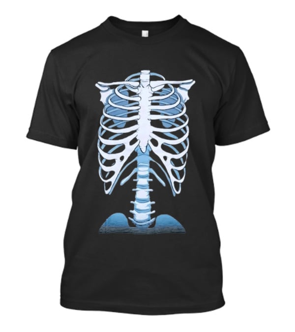 Human Rib Cage Vertebral Column Skeleton Anatomy T-Shirt