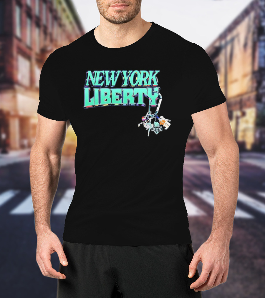 New York Liberty Carabiner Pride Keychain Accessories T-Shirt