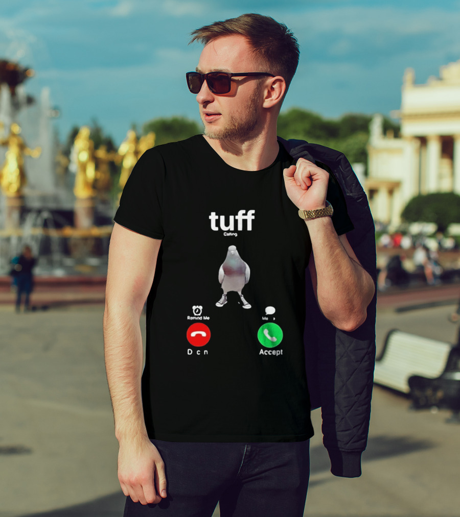 Tuff City Pigeon Call Screen Decline Accept T-Shirt