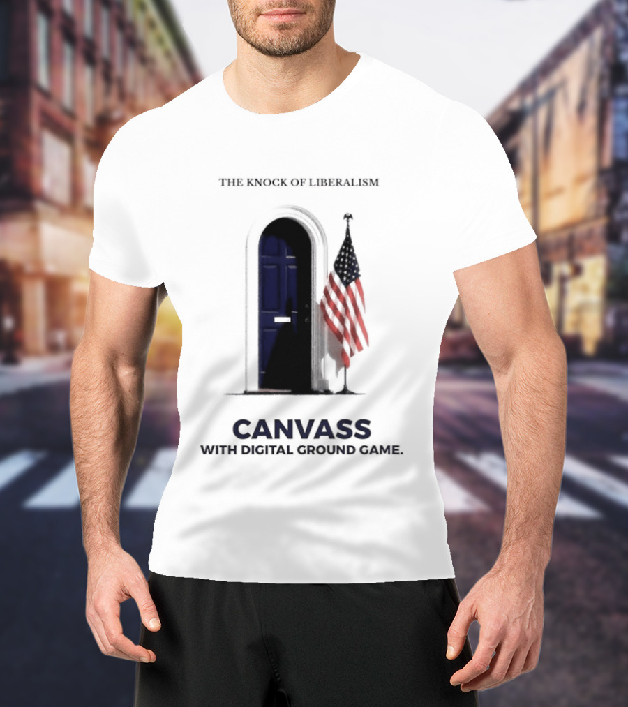 S With Flag And Doorway Digital Ground Game T-Shirt