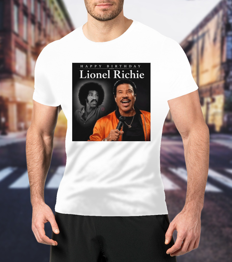 Happy Birthday Lionel Richie Vintage And Modern Singing Celebration T-Shirt