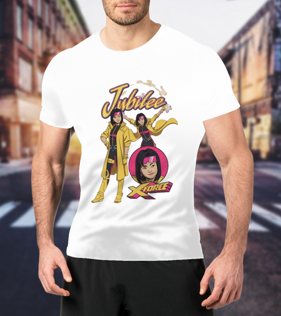 Jubilee Marvel Comics X Men X Force Power Energy Fireworks T-Shirt