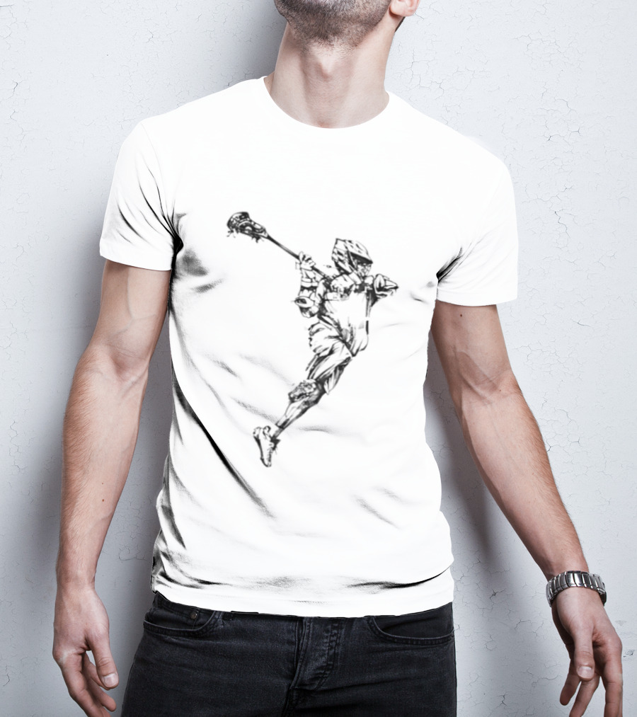 Lacrosse Athlete Dynamic Shot Preparation In Action T-Shirt